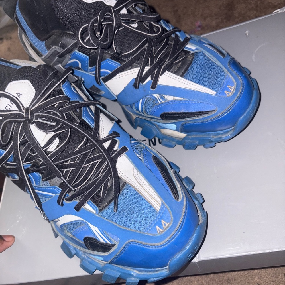 Balenciaga Blue and Black Athletic Shoes